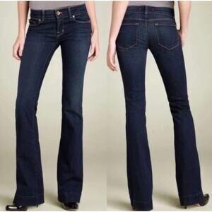 J Brand The Doll‎ Super Flare Sz 29 Indigo Blue Dark Wash Stretch Jeans #1797